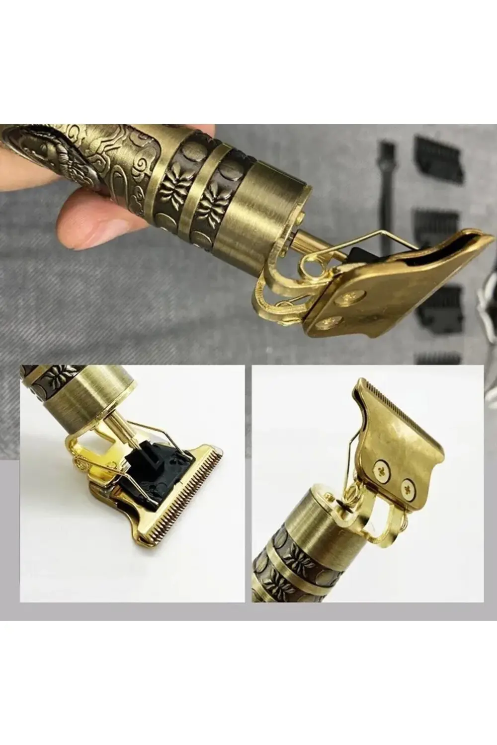 Çelik Kasa Profesyonel T-bıçak Saç, Sakal, Ense, Çizim Ve Lazer E