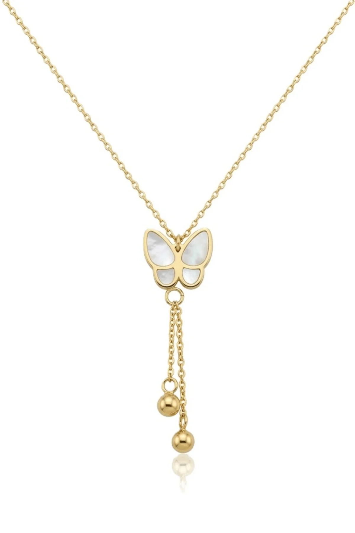 Çelik Kelebek Kolye GOLD 45cm Fiyatı, Yorumları ve Özellikleri