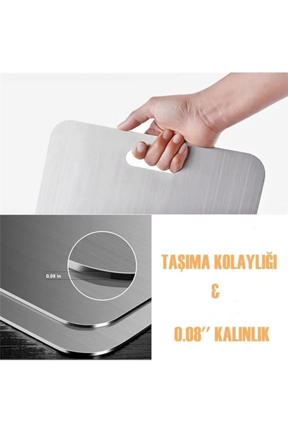 Çelik Kesme Tahtası Paslanmaz Çelik 304 Kalite Metal Kesme Tahtas