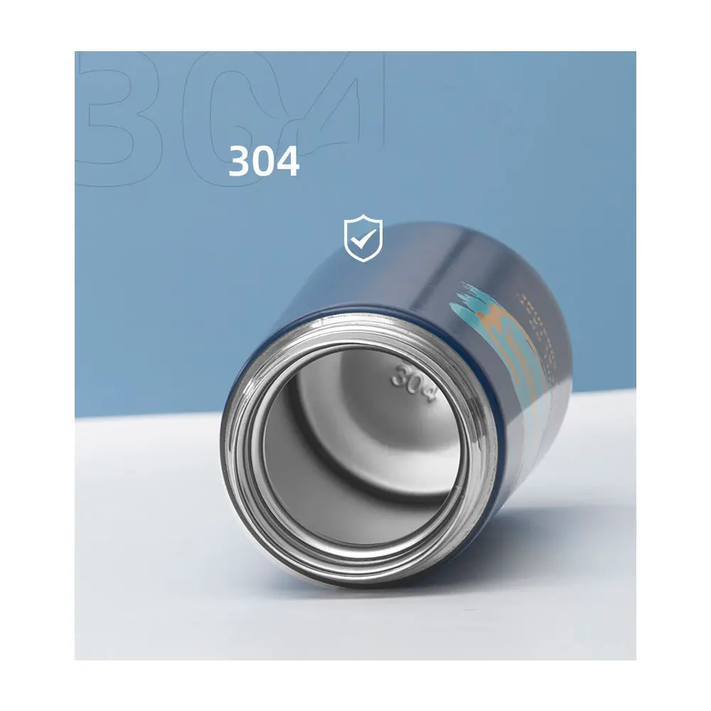 Çelik Matara Silikon Pipetli Ayıcıklı Suluk- Mavi