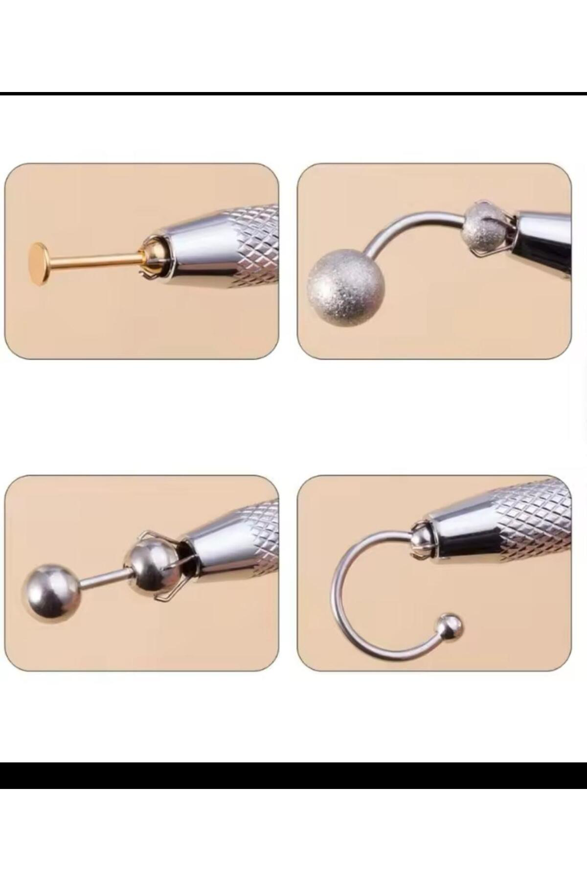çelik , piercing top tutucu,piercing topu kolay takma çıkarma apa