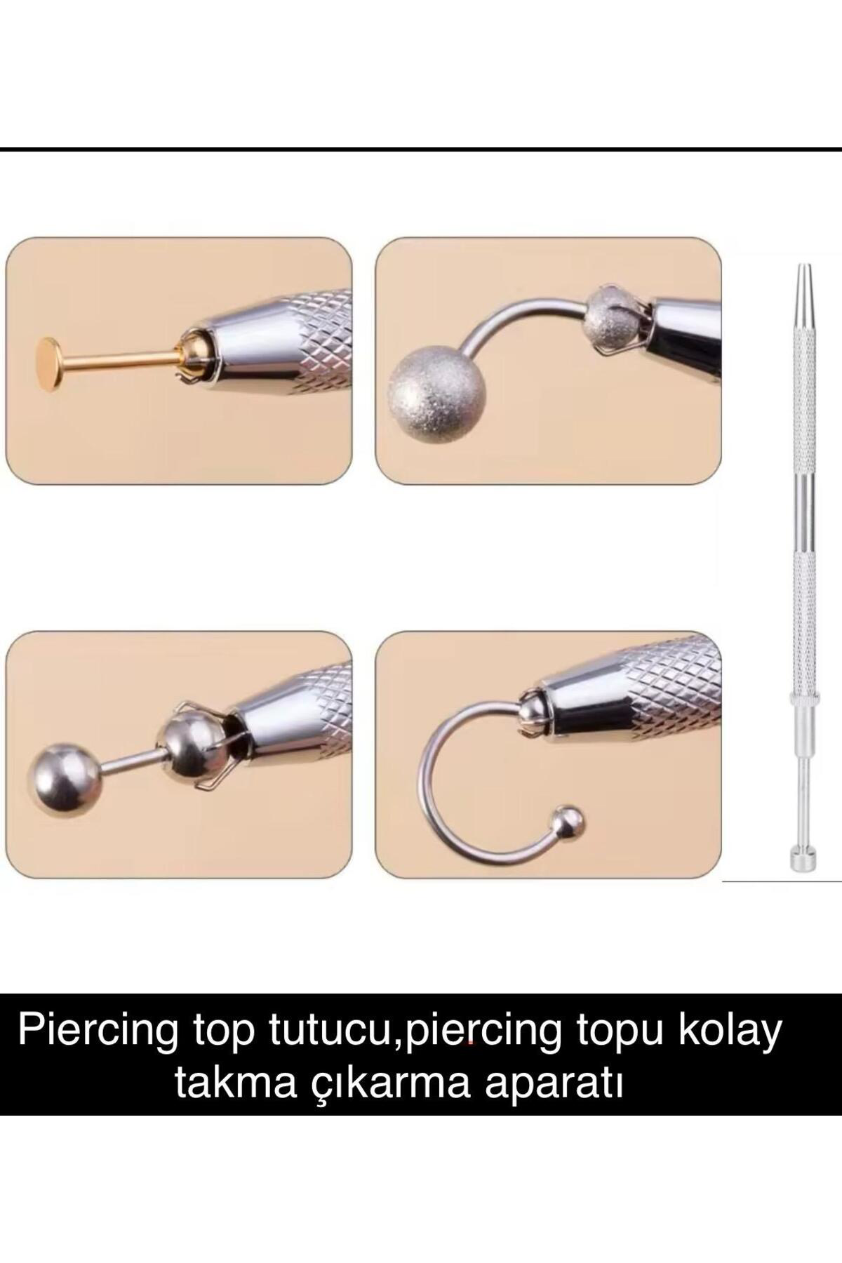çelik , piercing top tutucu,piercing topu kolay takma çıkarma apa