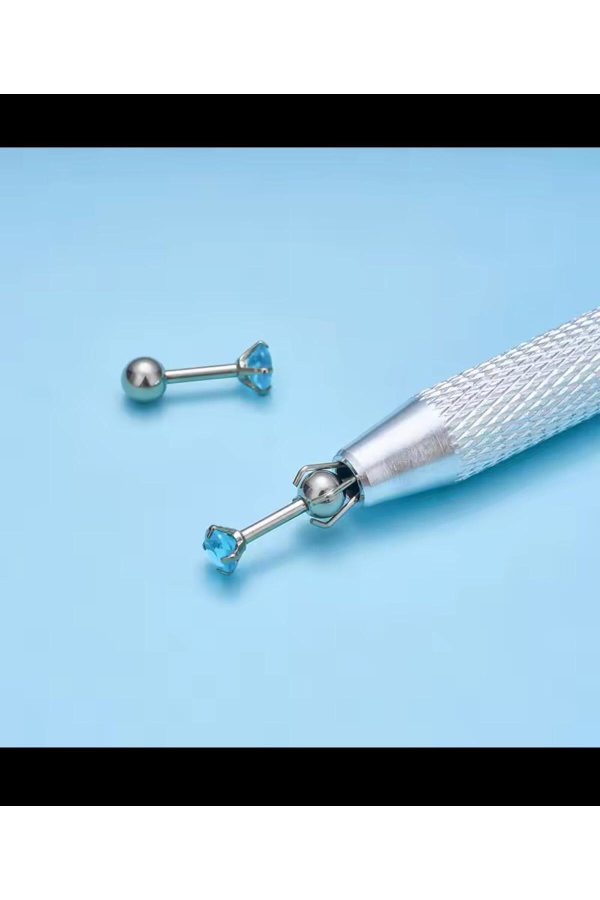çelik , piercing top tutucu,piercing topu kolay takma çıkarma apa
