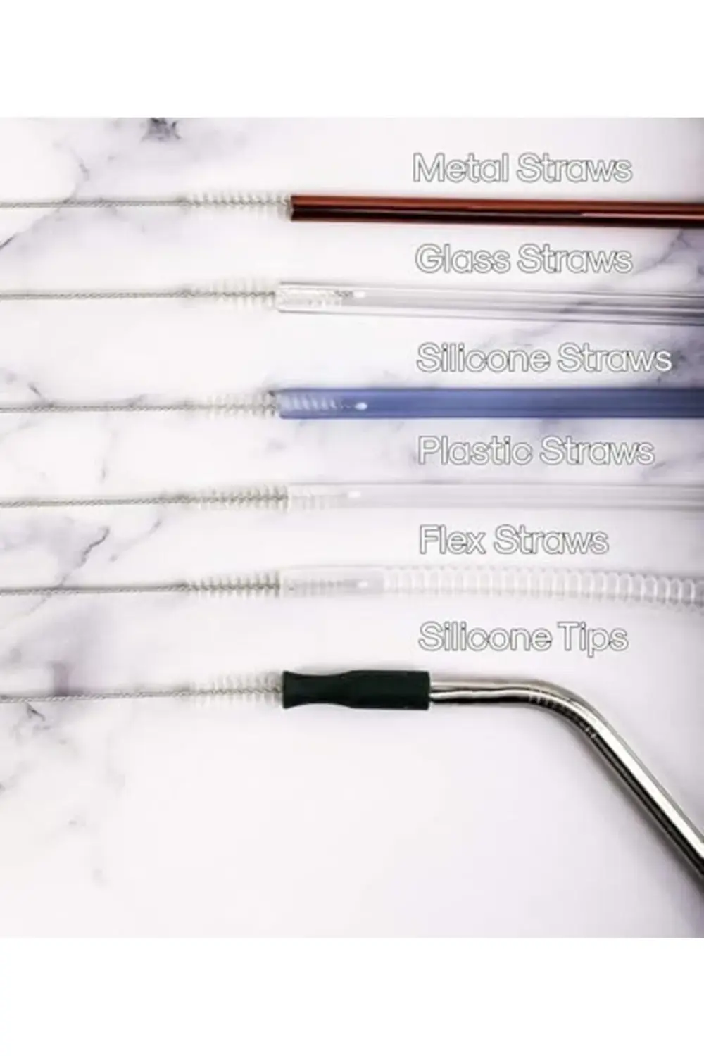 Çelik Pipet Temizleme Fırçası 3 Adet Birden 395519