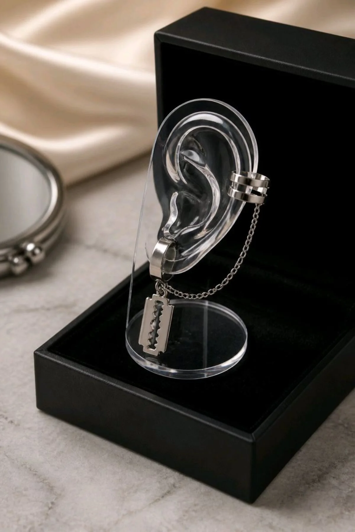Çelik Renk 12mm Tragus Pirsıng