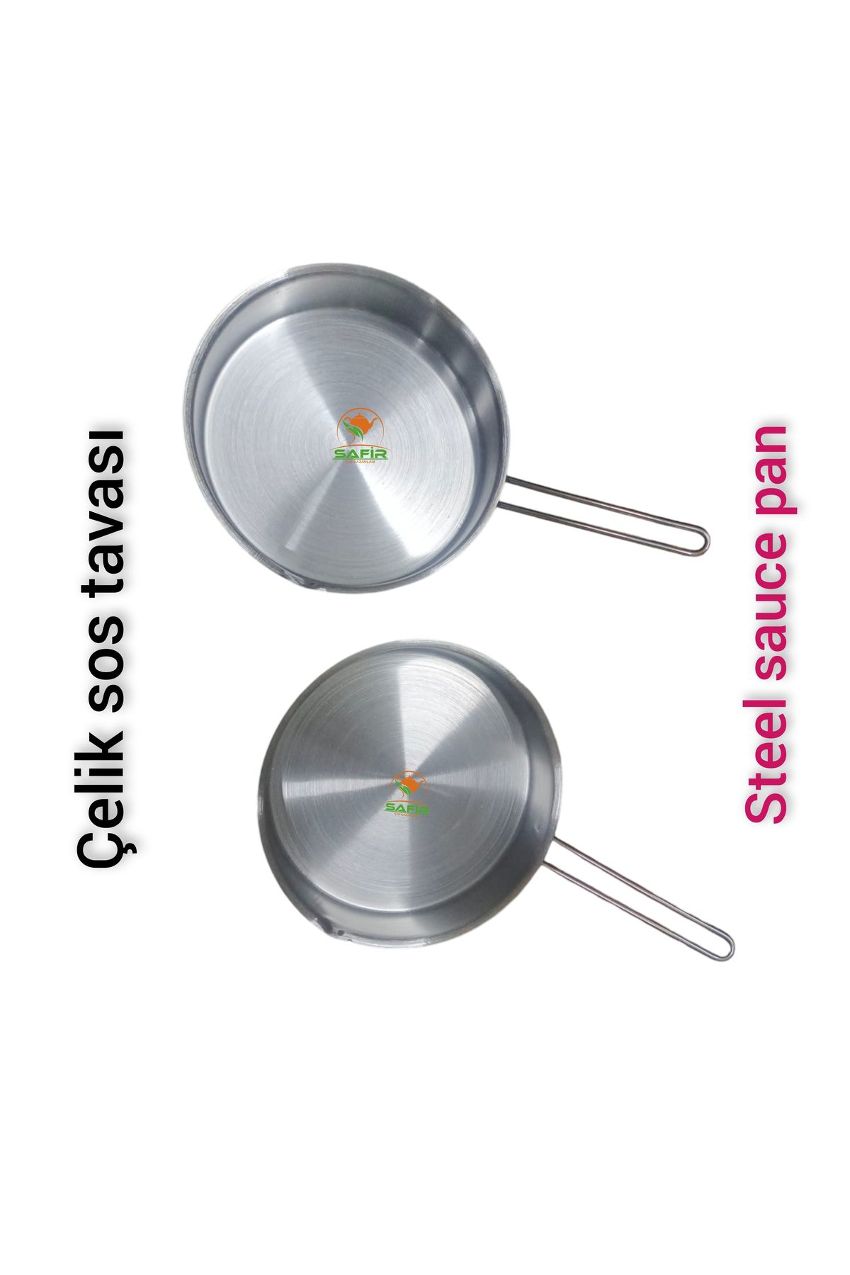 Safir Çay Kazanlari Çelik Sosluk Çelik Sos Tavası 20 Cm Ebatlı Büyük Boy 430 Kalite Ç