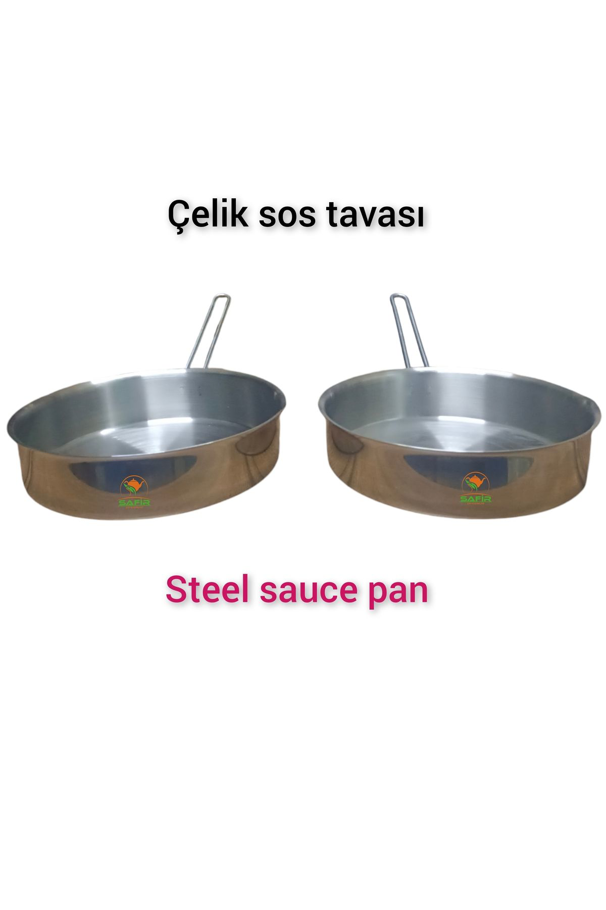 Safir Çay Kazanlari Çelik Sosluk Çelik Sos Tavası 20 Cm Ebatlı Büyük Boy 430 Kalite Ç