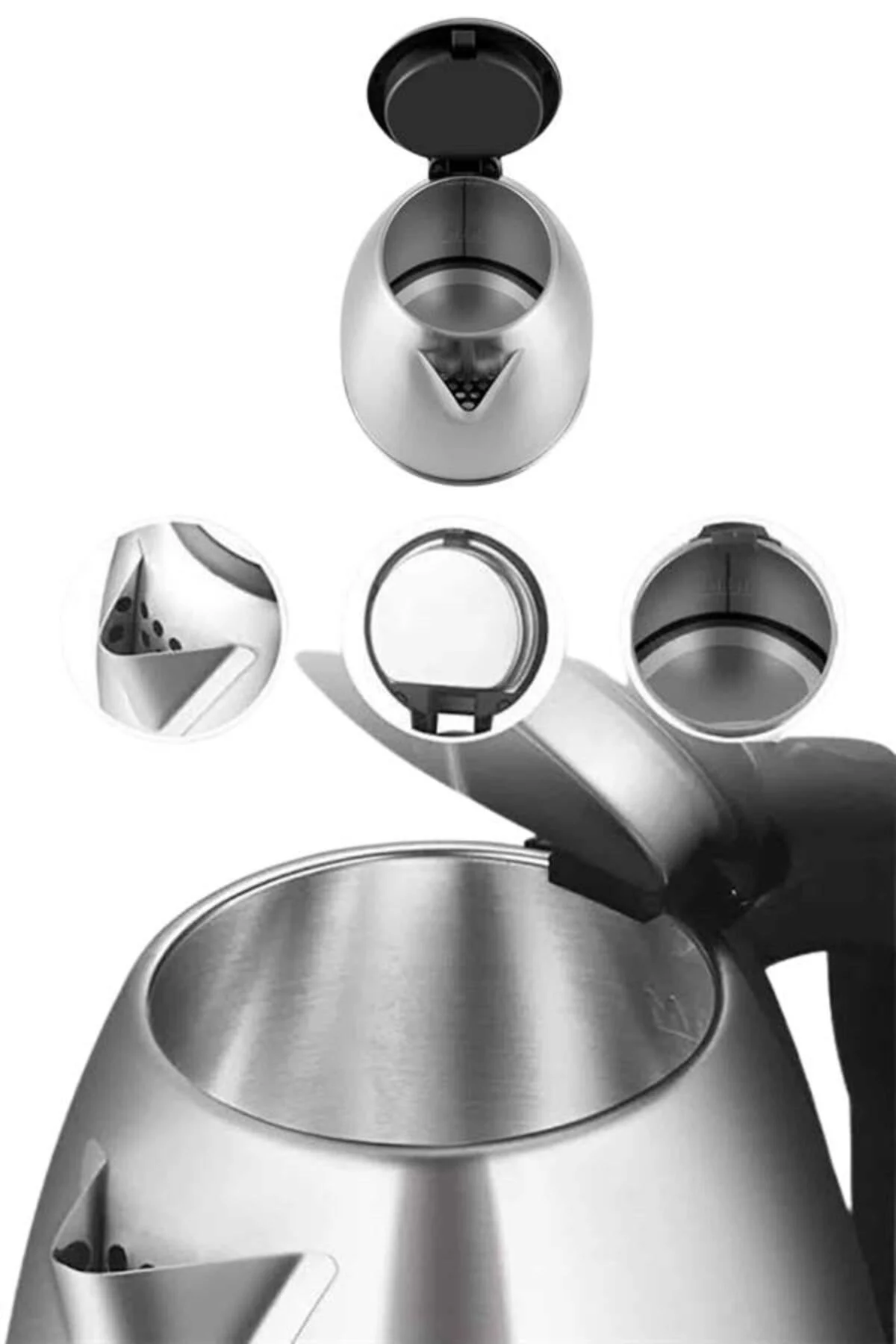 Çelik Su Isıtıcı Kettle Dayanıklı Paslanmaz Çelik Uzun Ömürlü - L