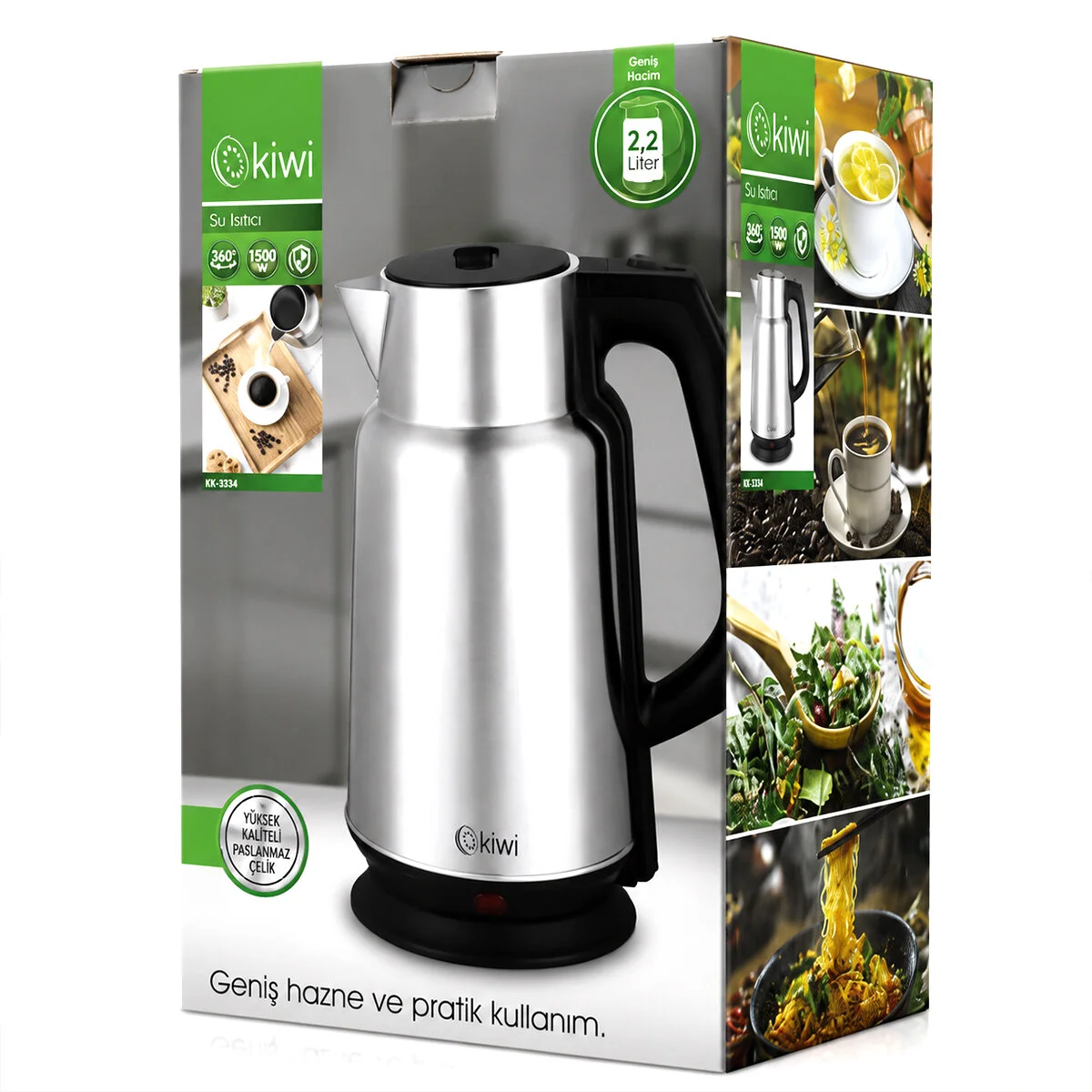 ÇELİK - SÜRAHİ MODEL KETTLE ELEKTRİKLİ SU ISITICISI PASLANMAZ ÇEL