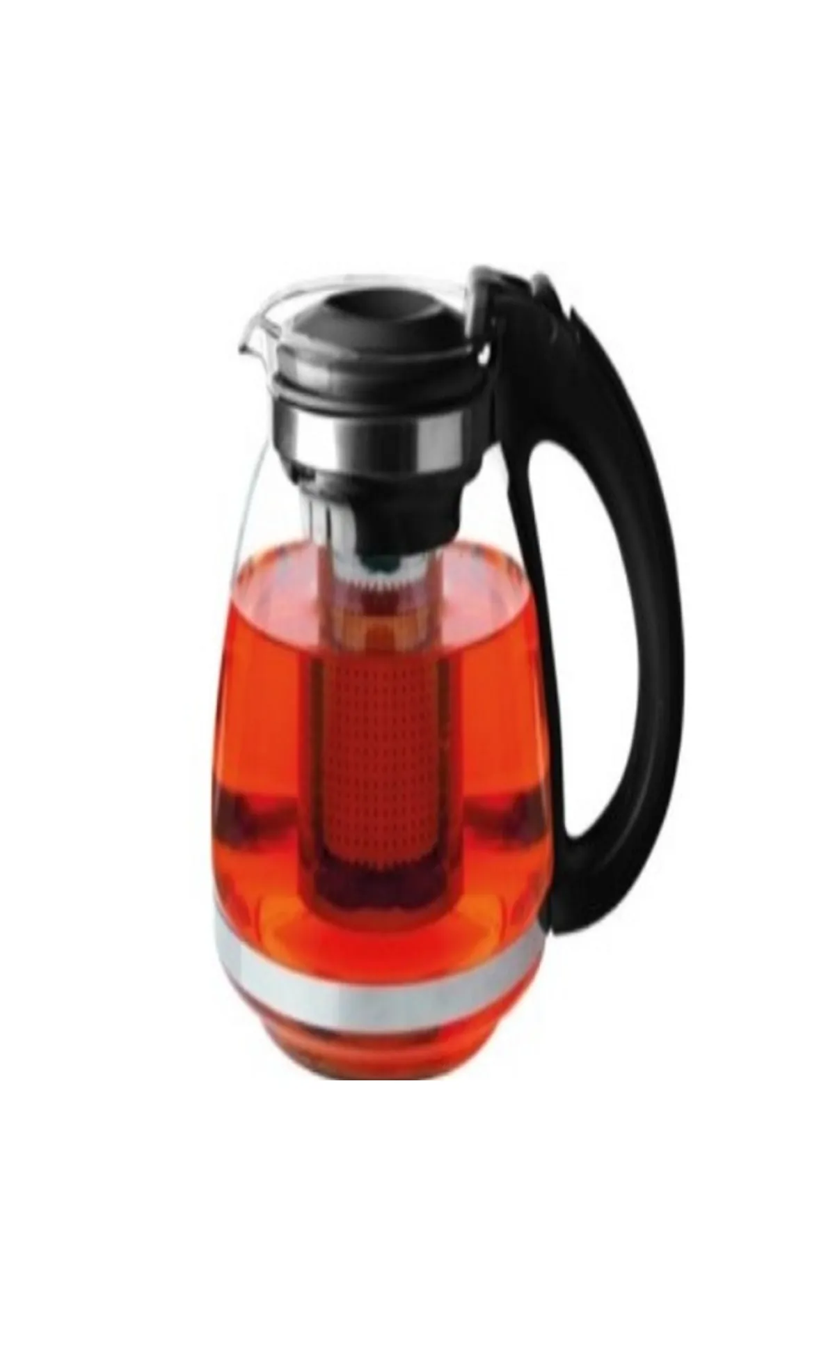 Just Cheap Store Çelik Süzgeçli Cam Çayci Servis Demlik 1500 Ml. 7488