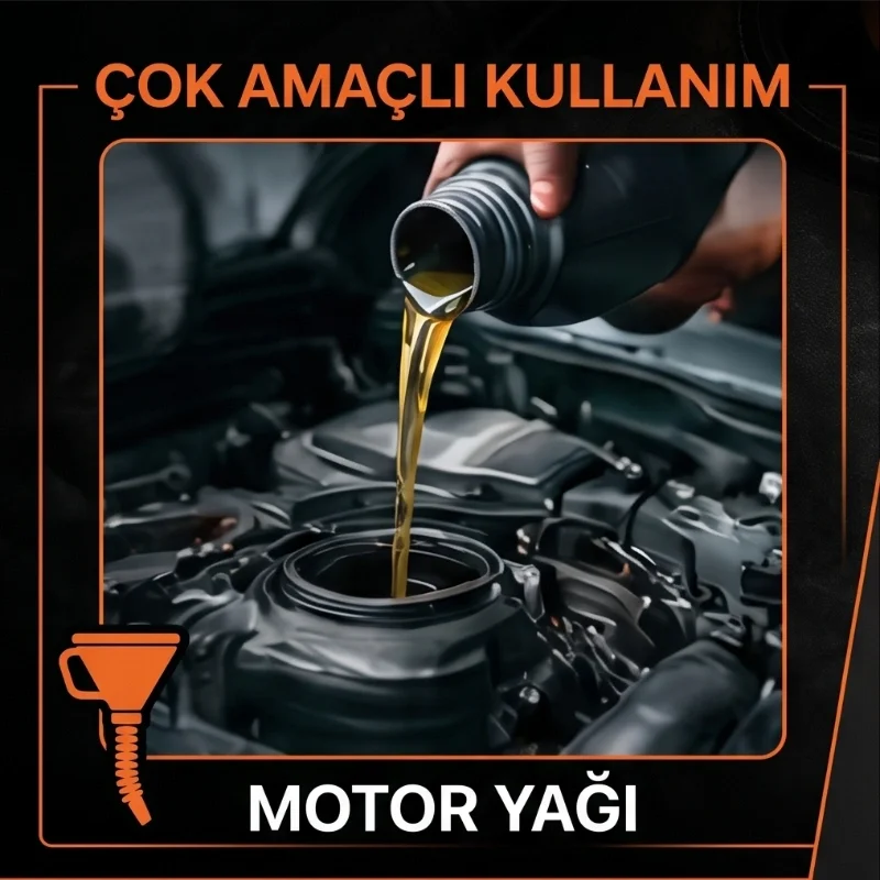 Çelik Süzgeçli Huni - Spiralli ve Sabit Borulu - 2.2 Litre Kapasi