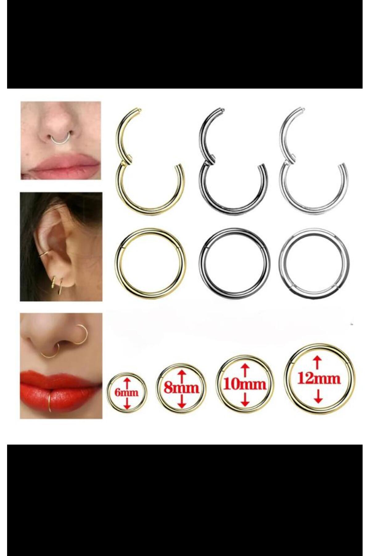 Çelik Tam Halka Tragus Kıkırdak Piercingi