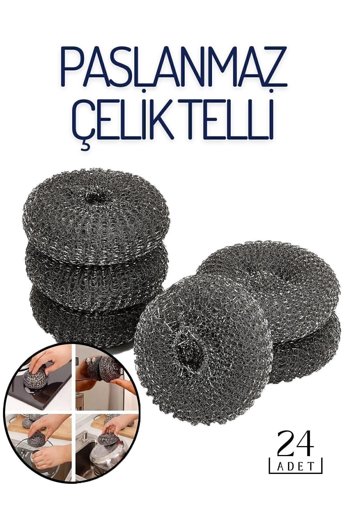 Transformacion Çelik Tel Bulaşik Teli Vick Design 24 Lü 718627