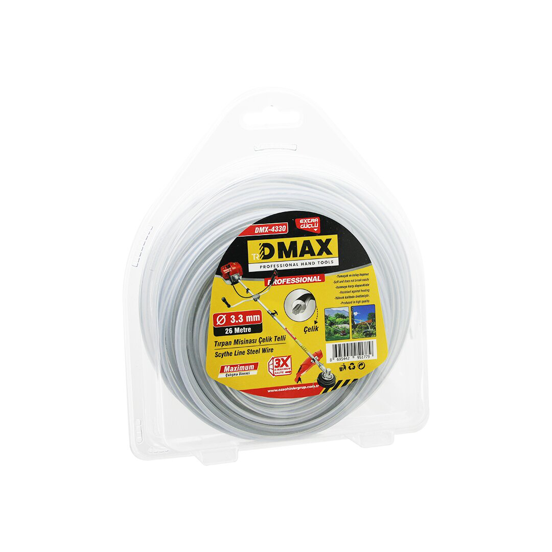 ÇELİK TELLİ YUVARLAK    3.3MM X 26MT  ÇİM BİÇME TIRPAN MİSİNASI (