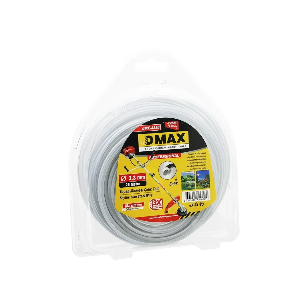 Çelik Telli Yuvarlak    3.3mm X 26mt  Çim Biçme Tırpan Misinası Bx40 Fiyatı, Yorumları ve Özellikleri