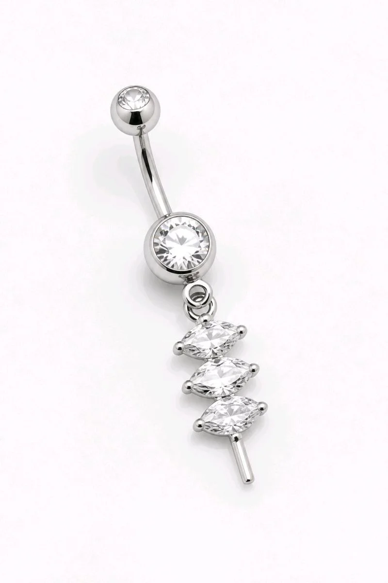 Çelik Zirkon Taşlı Göbek Piercing Fiyatı, Yorumları ve Özellikleri