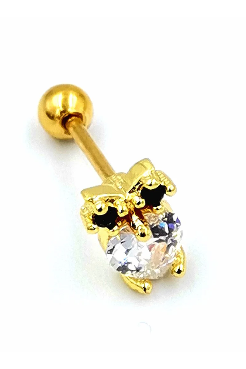Çelik Zirkon Taşlı Piercing