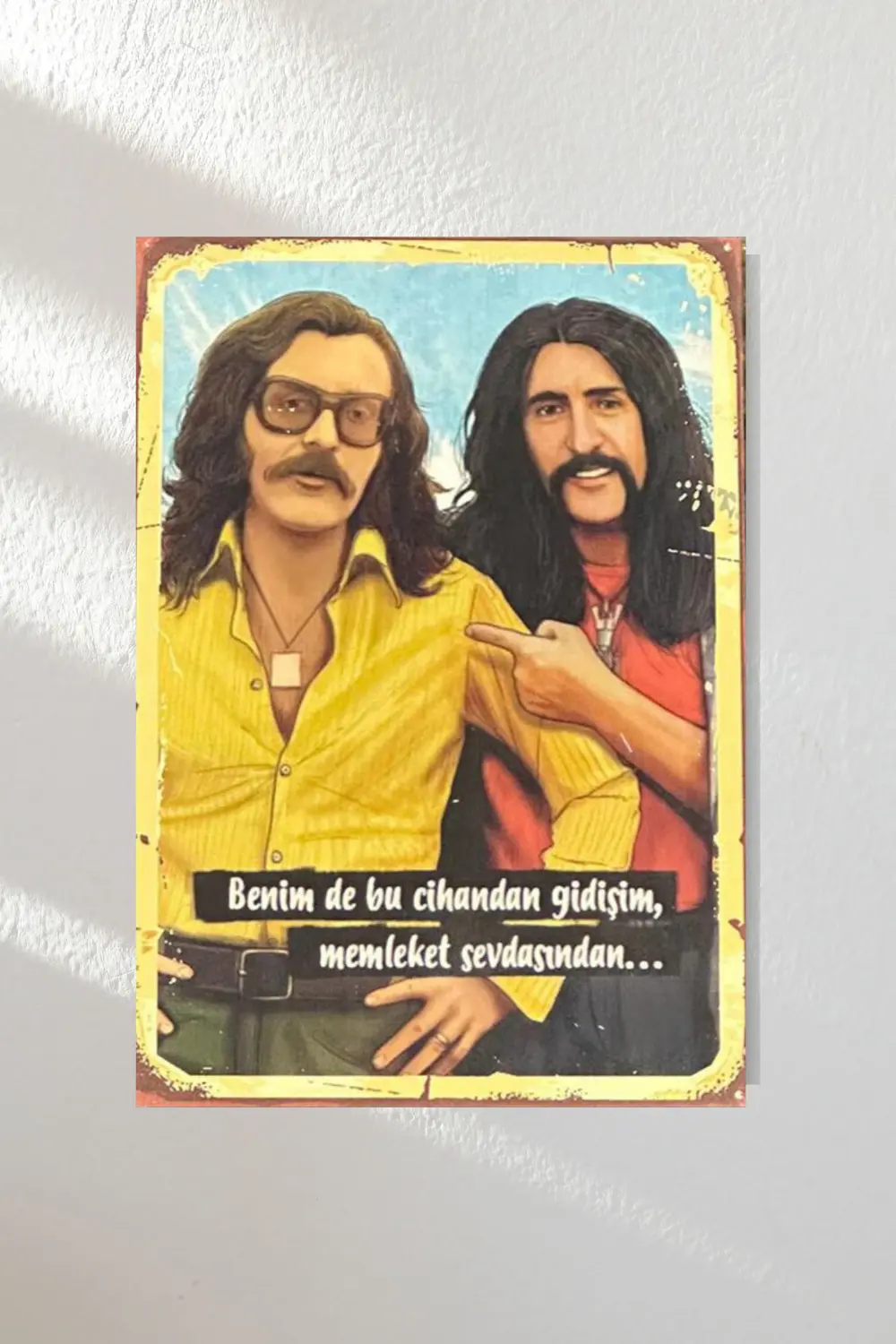 "cem Karaca" Ahşap Poster Üçlü Set 20*15 Cm