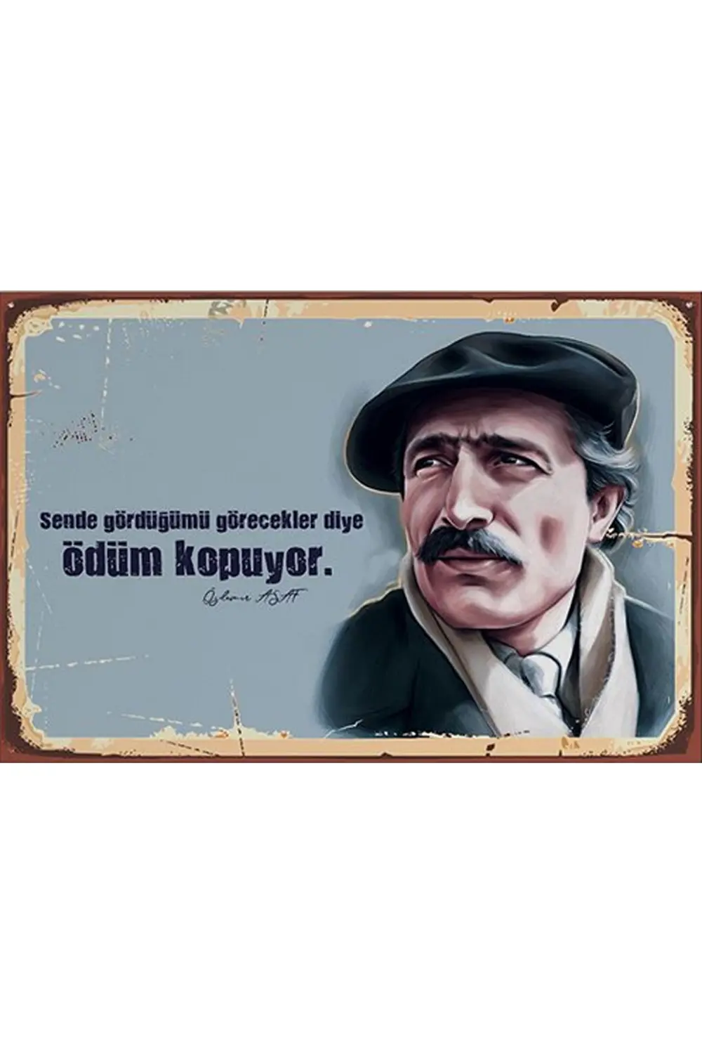 Cemal Süreya Tasarımlı Ahşap Poster
