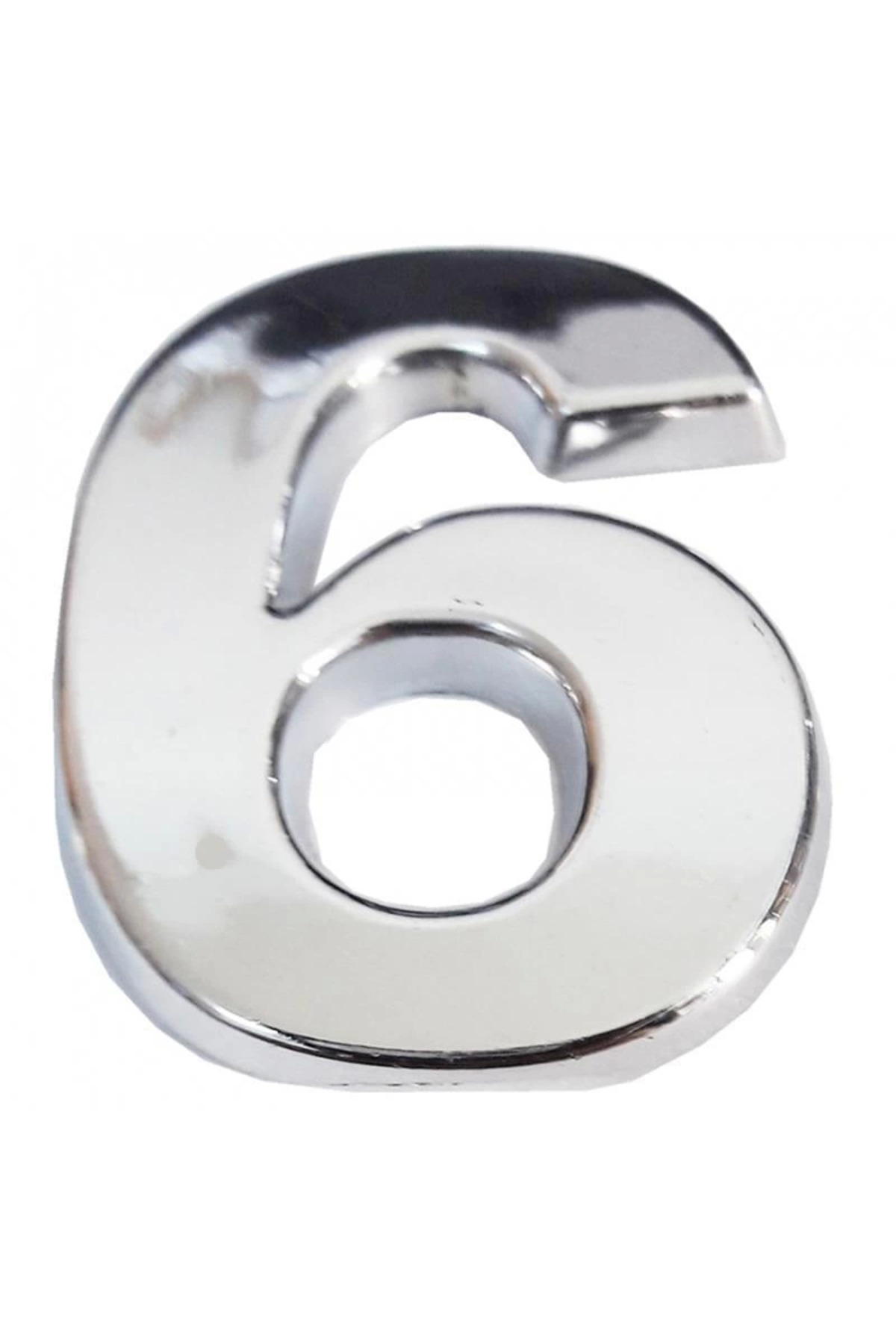 Kuzgun Online Shop Cemax Krom Yapışkanlı 6 Rakamı 5 Cm