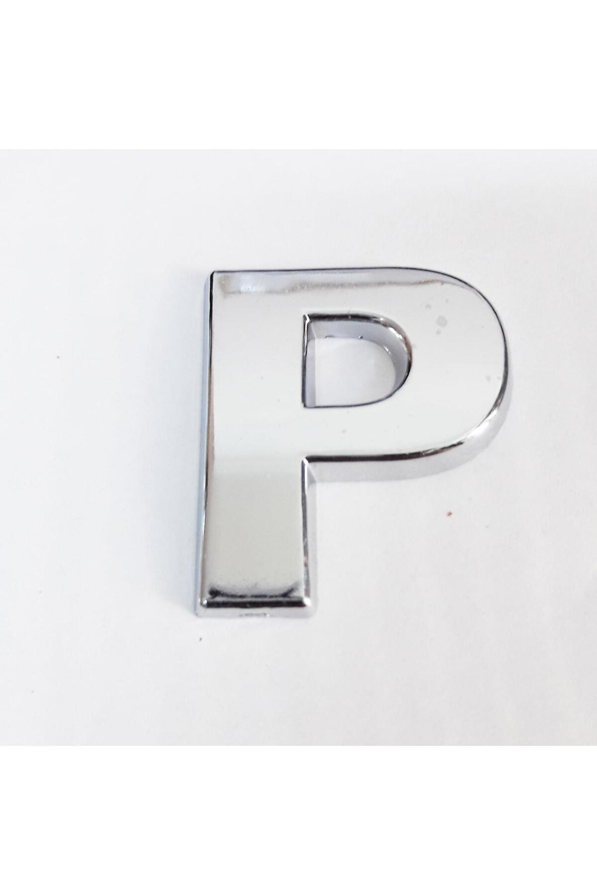 Kuzgun Online Shop Cemax P Harfi 3,75 Cm Krom Yapışkanlı