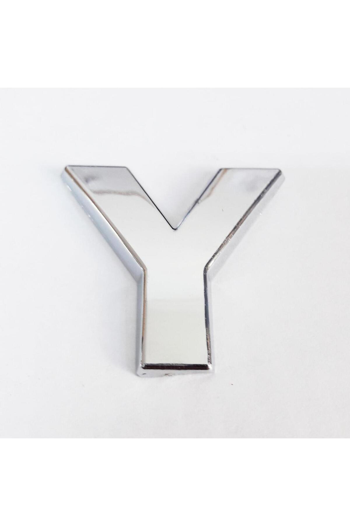 Toptan Bulurum Cemax Y Harfi 3,75 Cm Krom Yapışkanlı