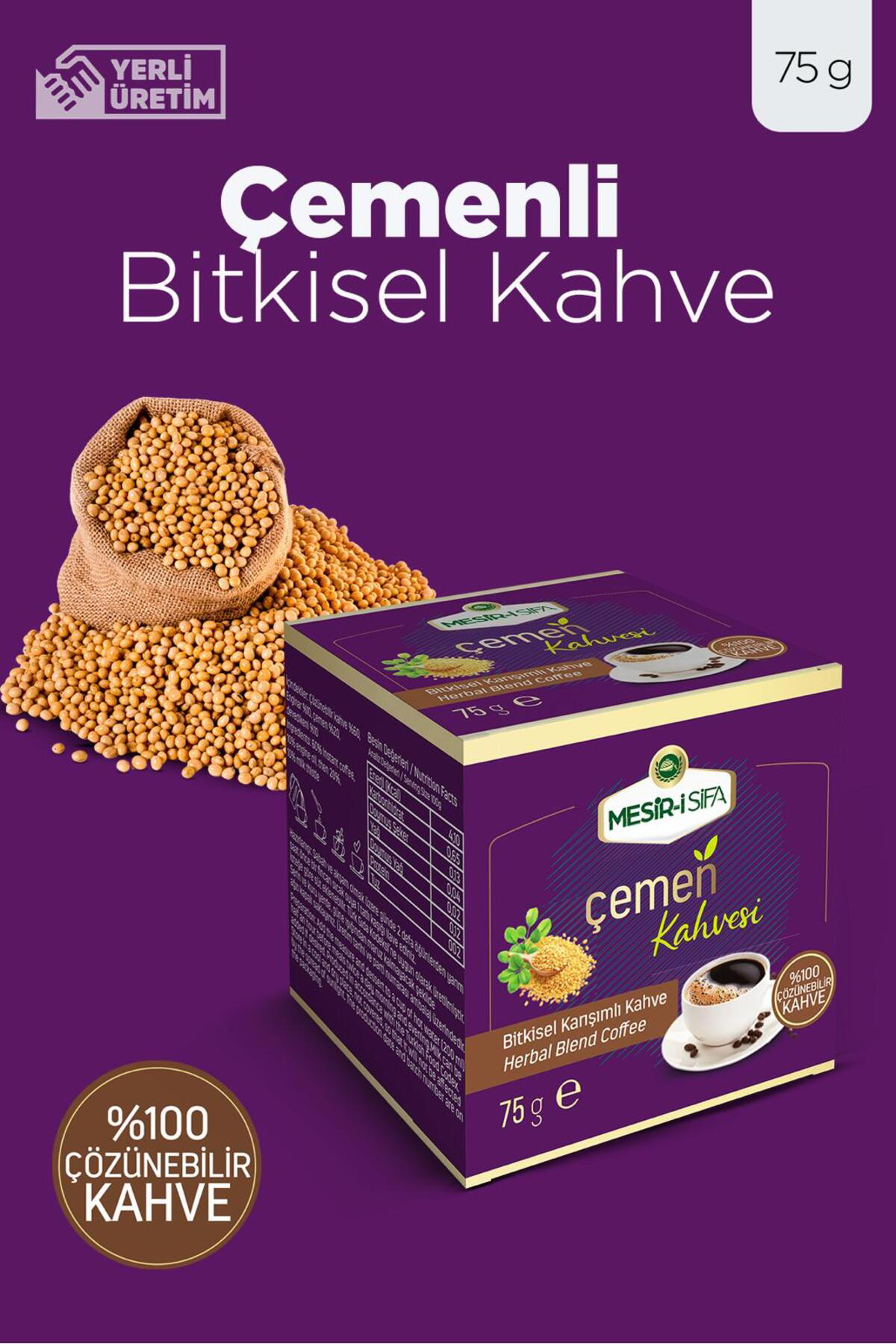 Çemen Kahvesi Bitkisel Karışımlı Çözünebilir Kahve 75gr