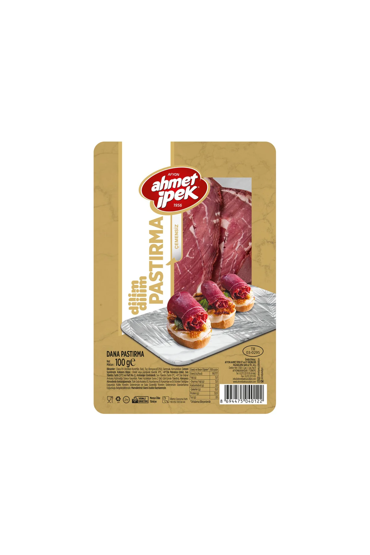 Cemensiz Pastırma 100 Gr