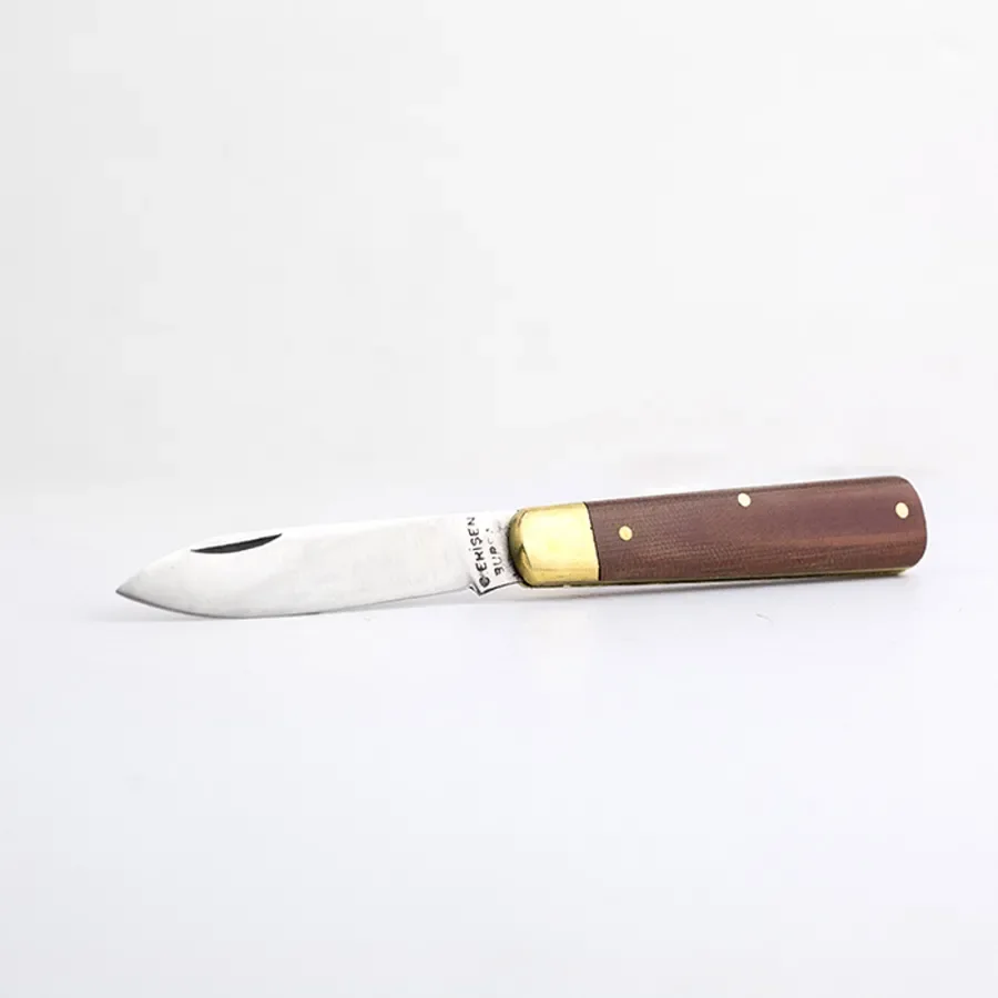 Cemil Erişen Bursa Çakı No:1 - 15,5 cm , Ahşap Sap, Perçinli, Tek Sarı