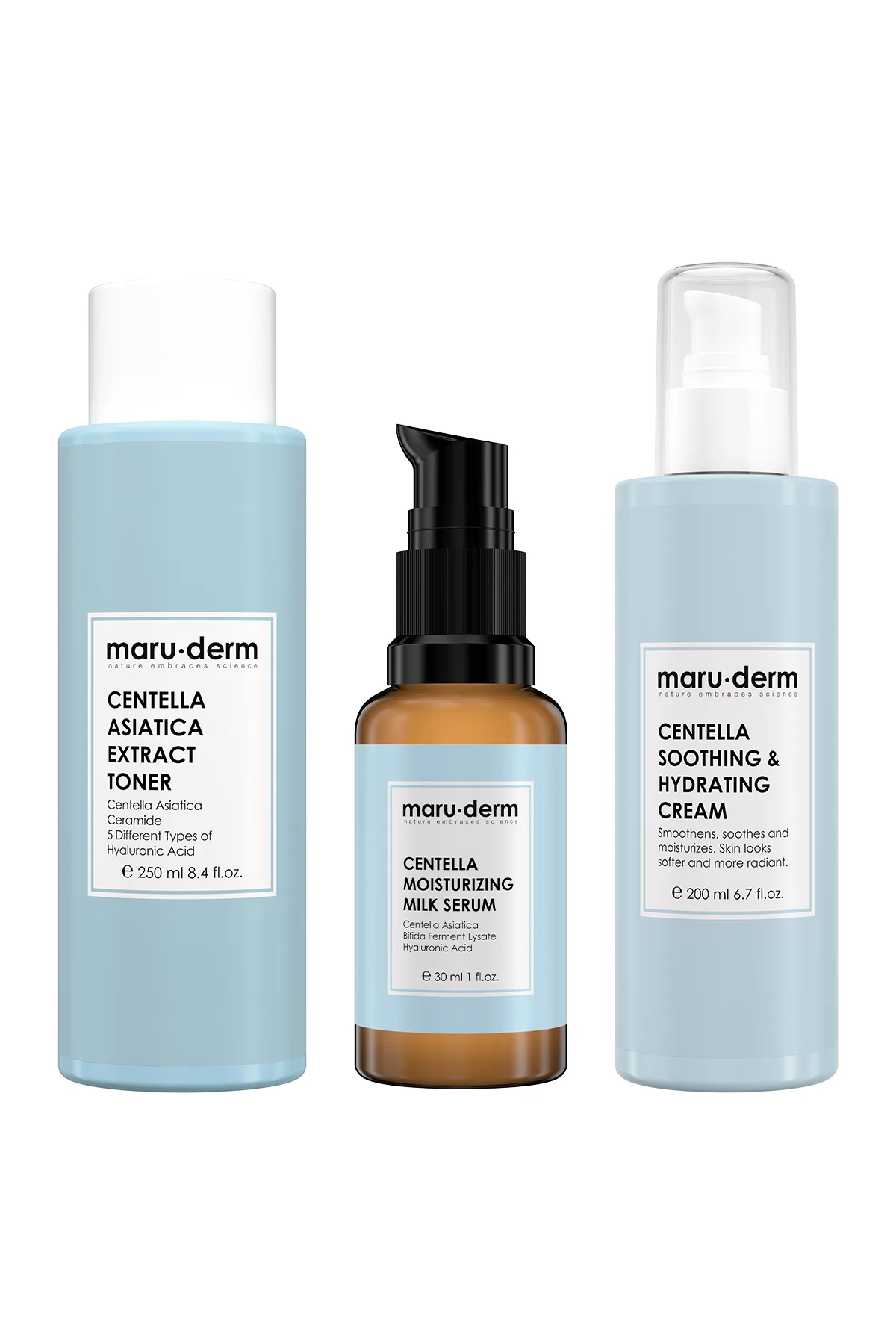 Centella 3'lü Cilt Bakım Seti - Centella Krem, Centella Tonik, Ce