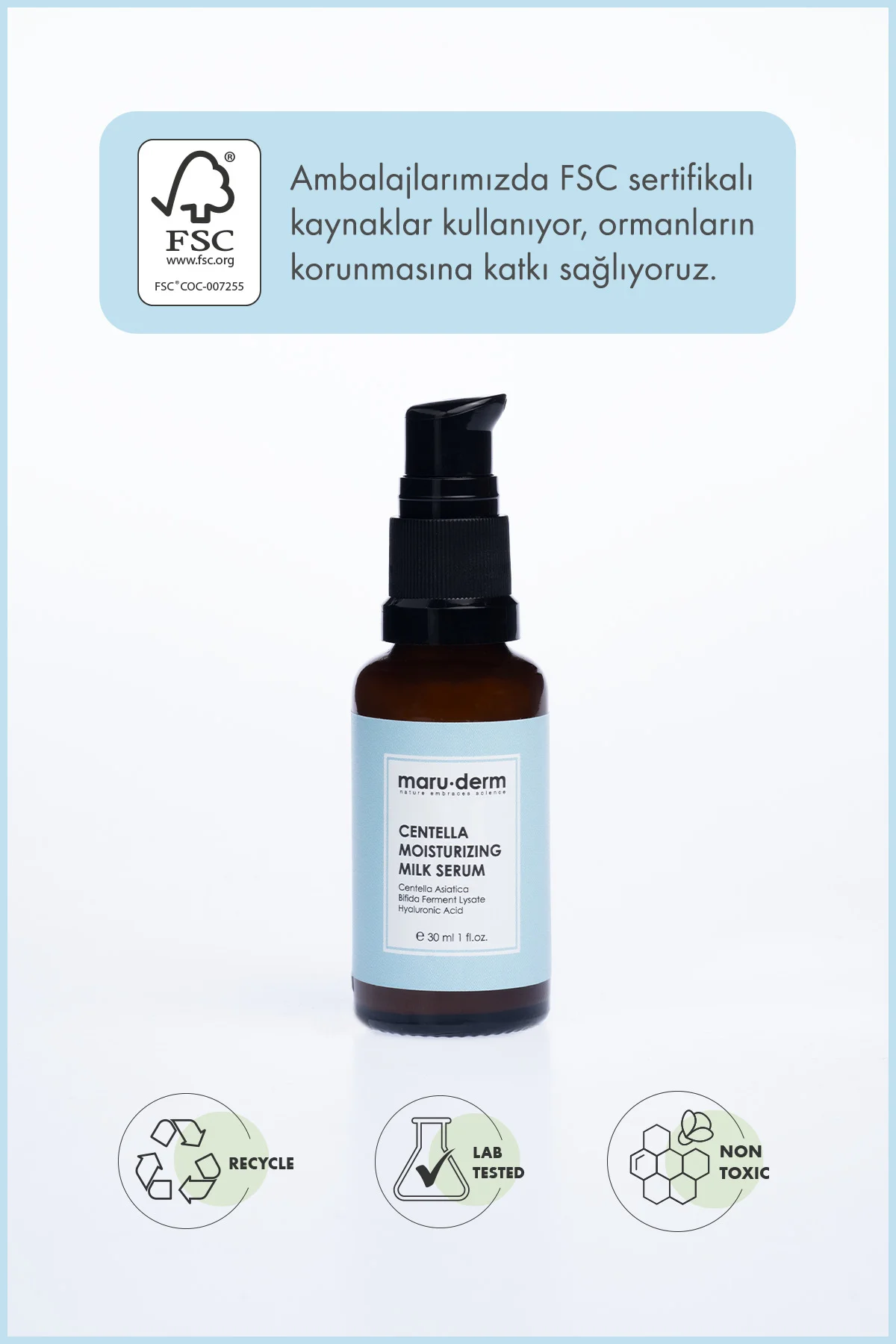 Centella Asiatica Yatıştırıcı Nemlendirici Milk Serum 30 ML
