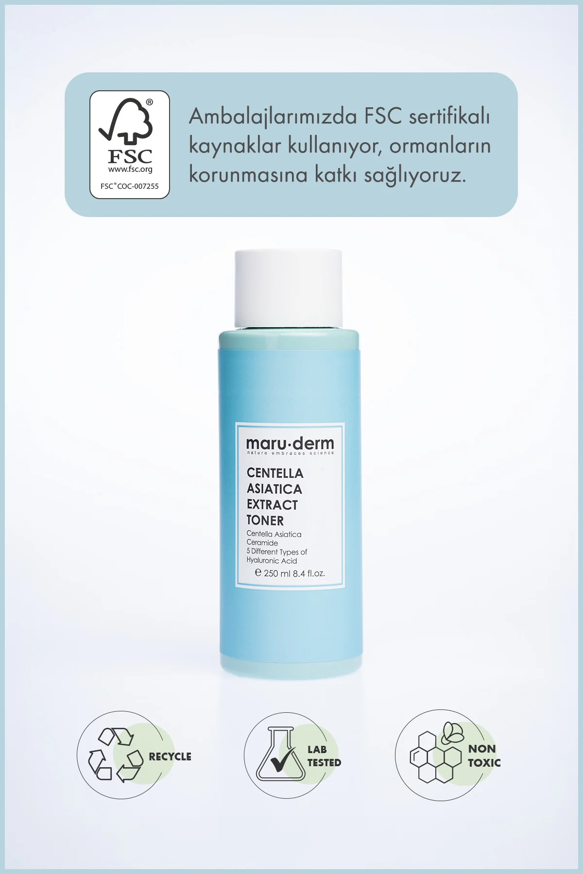 Centella Asiatica Yatıştırıcı & Ceramide Nemlendirici Cica Tonik 