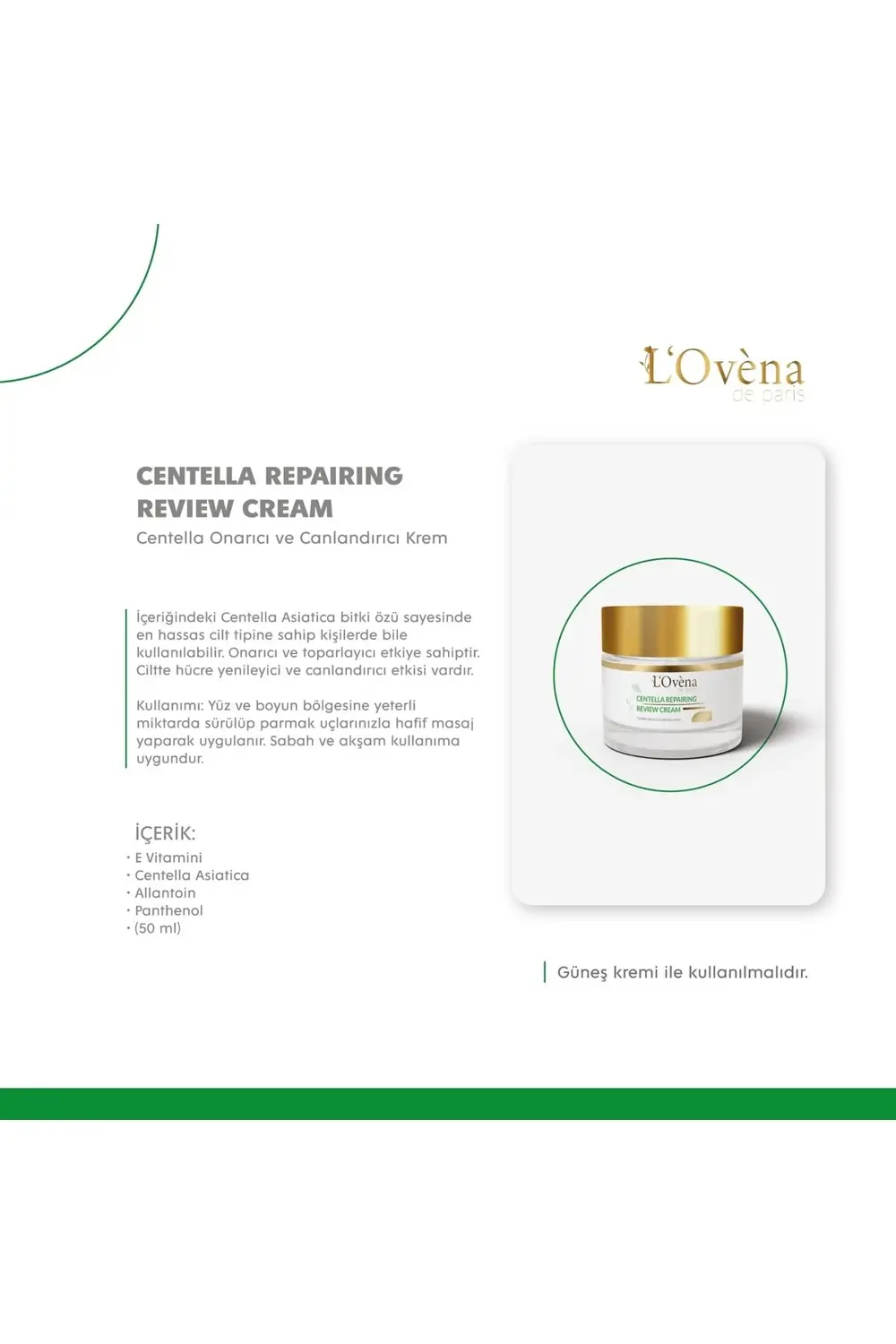- Centella Repaırıng Rewıew Cream - 50 ml