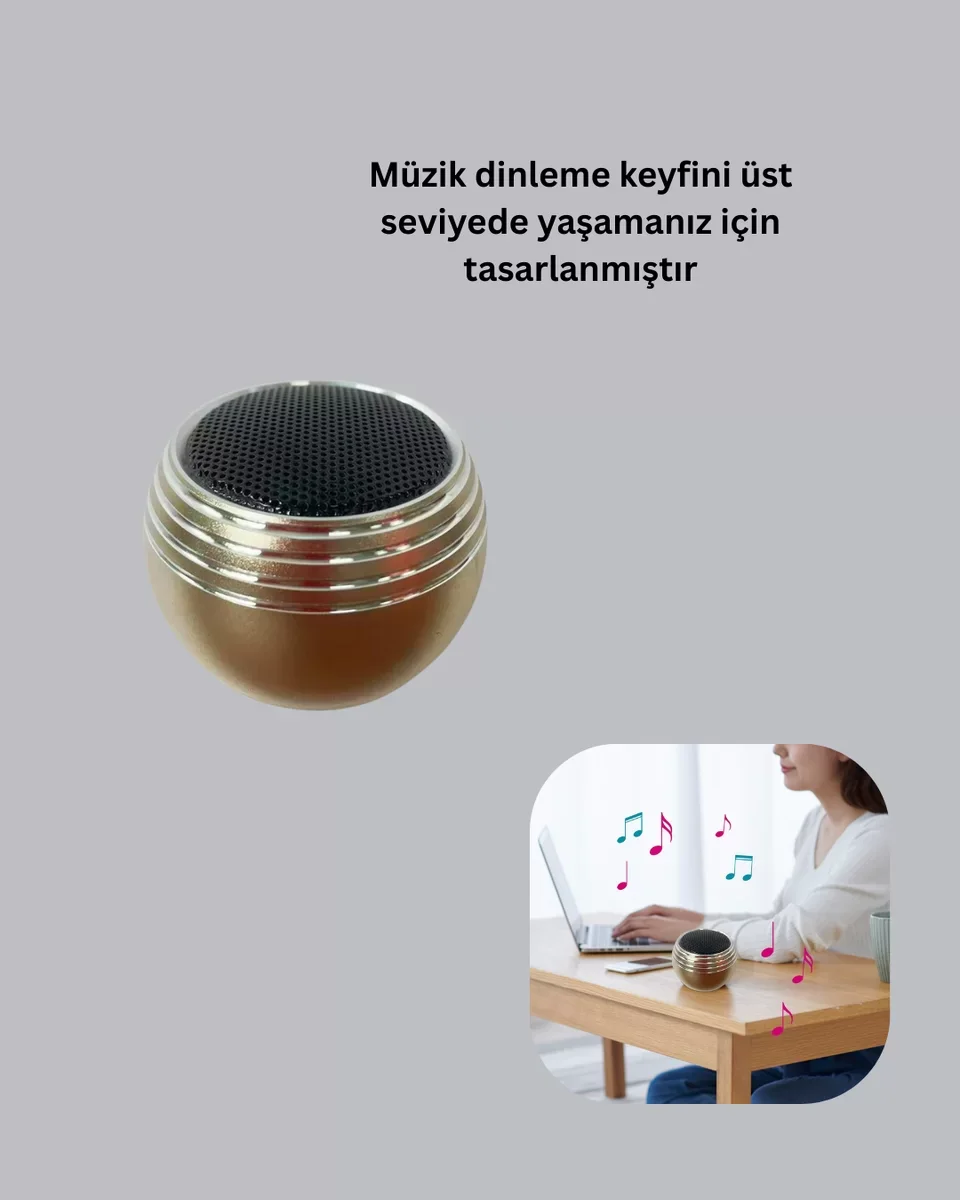 Cep Boy Bluetooth Hoparlör TWS Destekli Güçlü Ses Çıkışlı Yeni Nesil