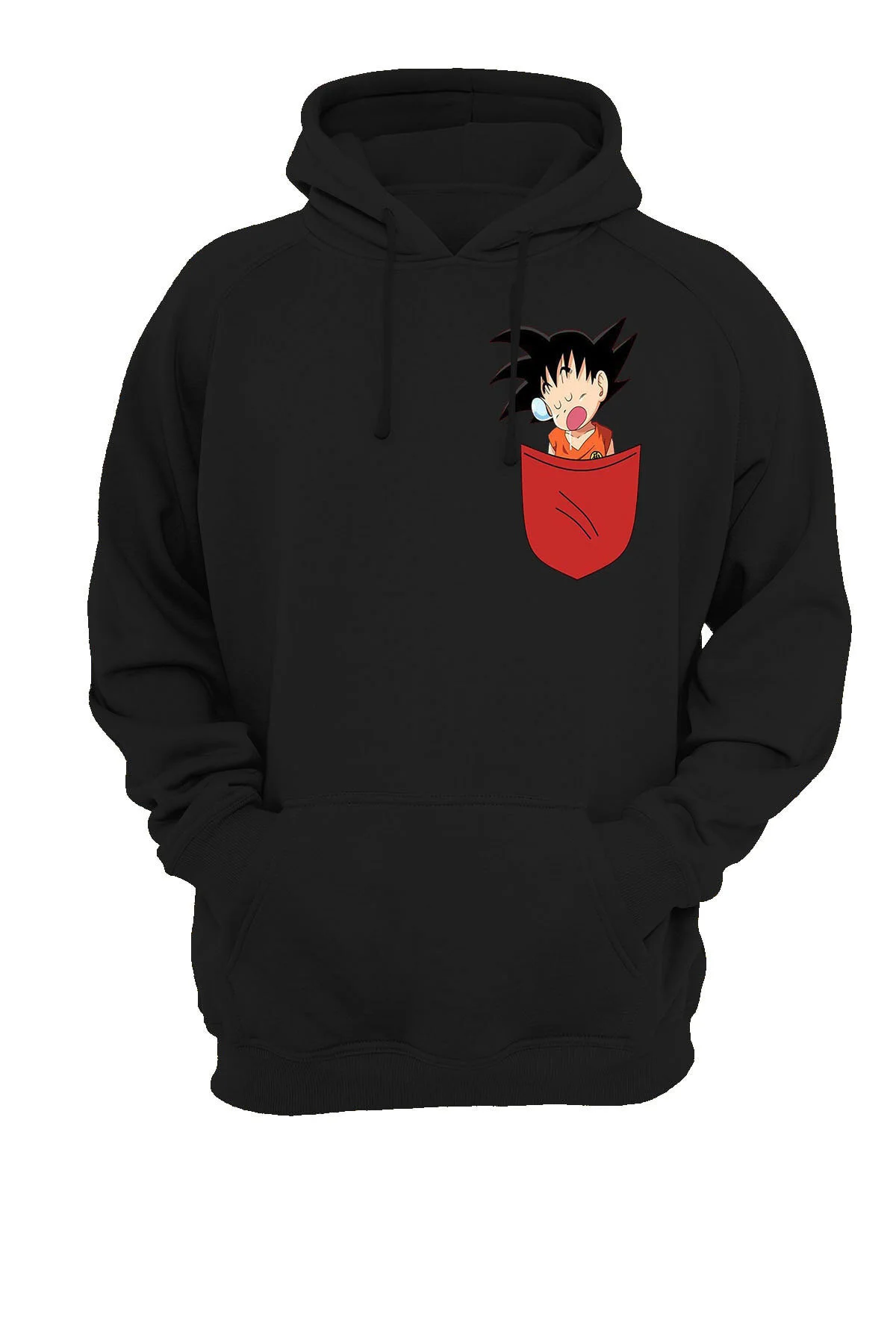 Cep Dragonball Baskılı Fermuarsız Kapüşonlu Sweatshirt Cep Dragonball Baskılı Fermuarsız Kapüşonlu Sweatshirt