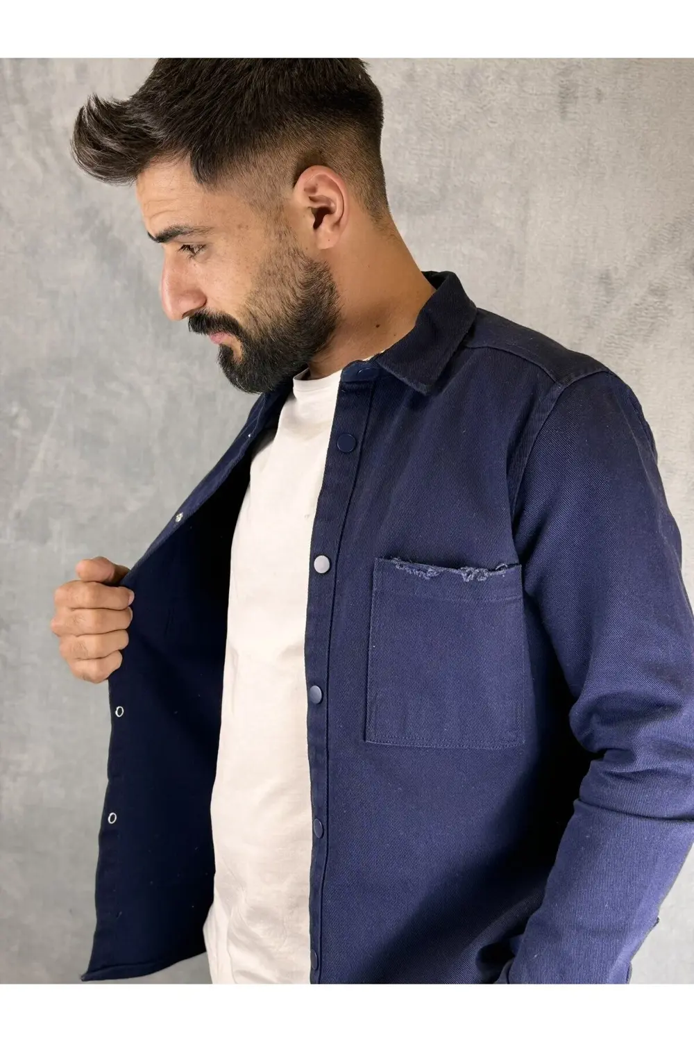 Cep Eskitme Gabardin Gömlek