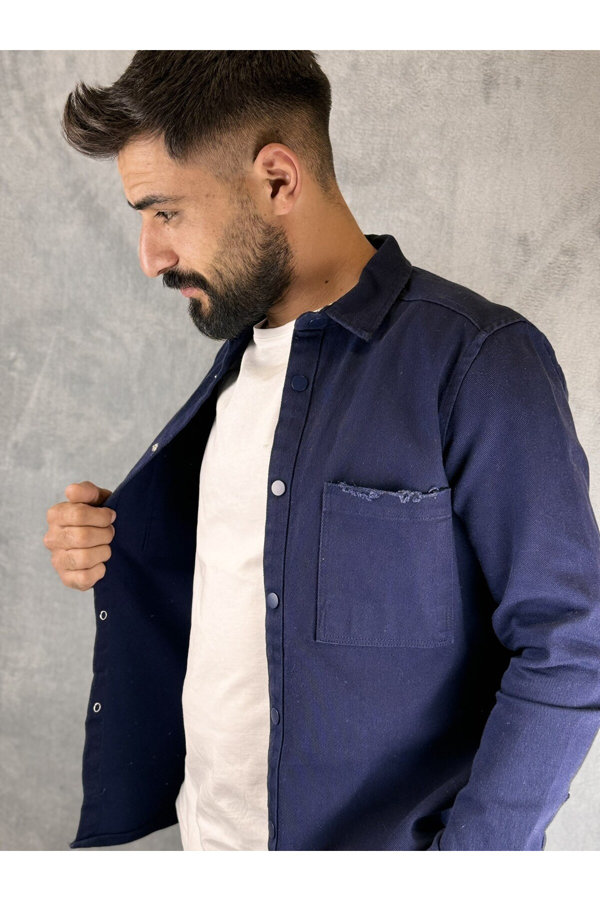 Casualmen32 Cep Eskitme Gabardin Gömlek