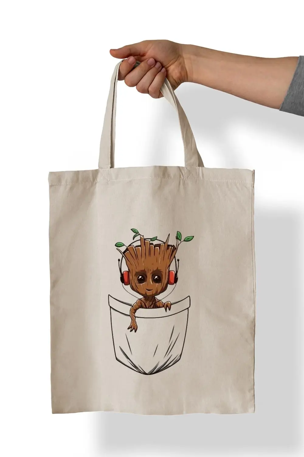 Cep Groot Baskılı %100 Pamuk 35x38 cm Bez Çanta