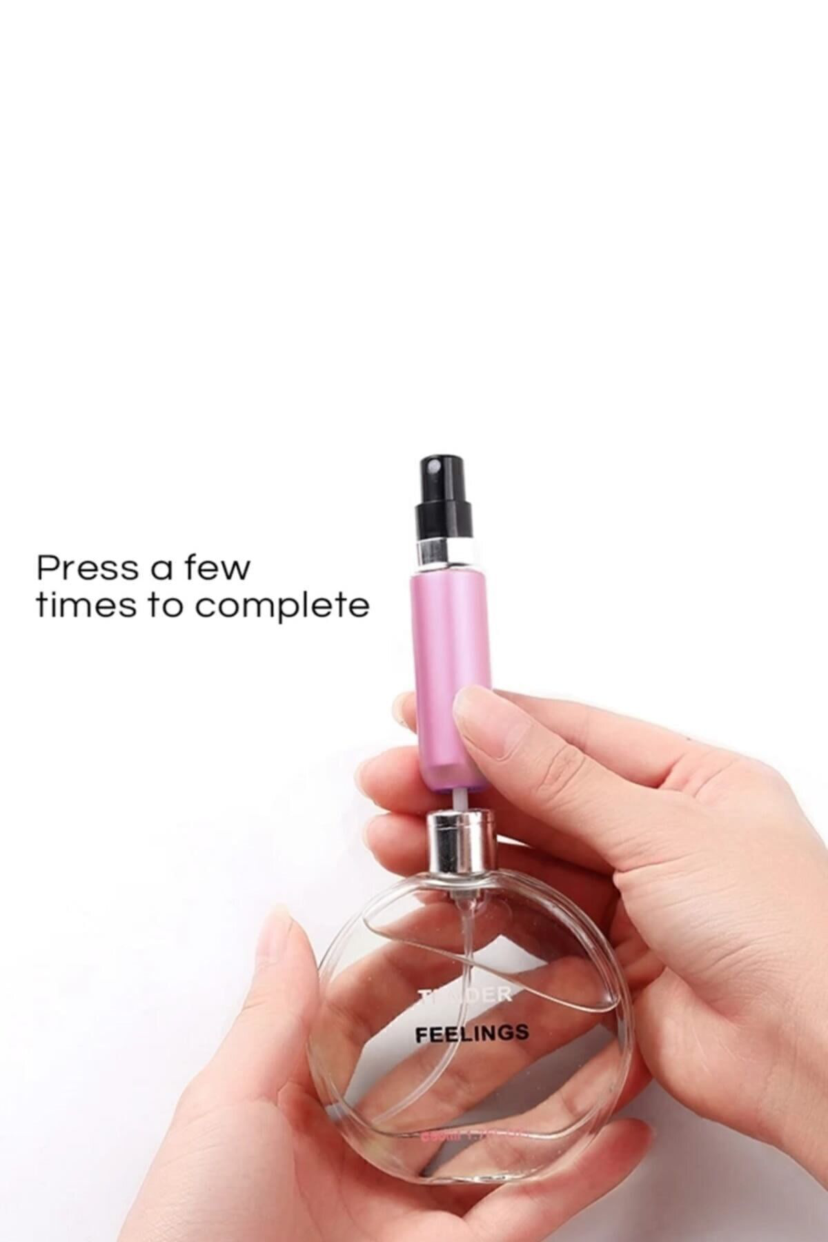 Cep Parfüm Şişesi 5 ml Doldurulabilir Atomizer - 2 Adet Siyah