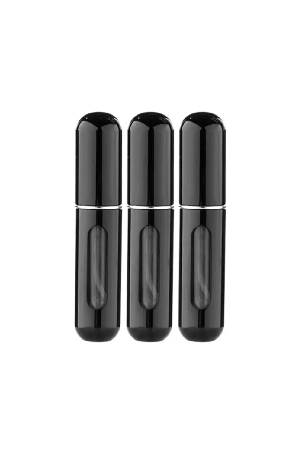 Cep Parfüm Şişesi 5 Ml Doldurulabilir Atomizer - 3 Adet Siyah