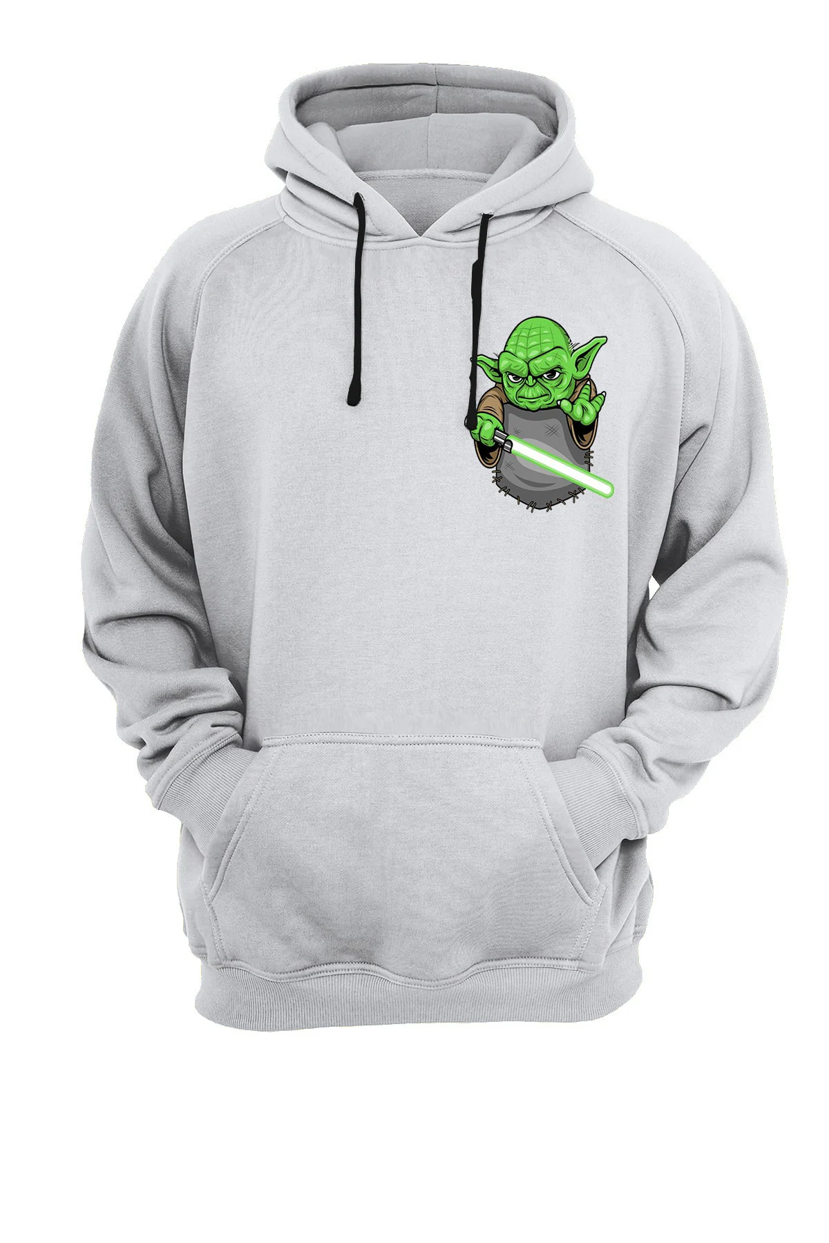 Cep Star Wars Baskılı Fermuarsız Kapüşonlu Sweatshirt