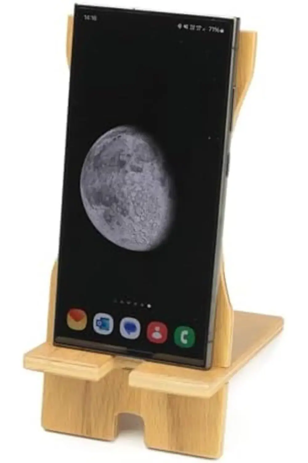 Cep Telefon Tutucu, çalışma masası, delikli, çıkarılabilir ahşap