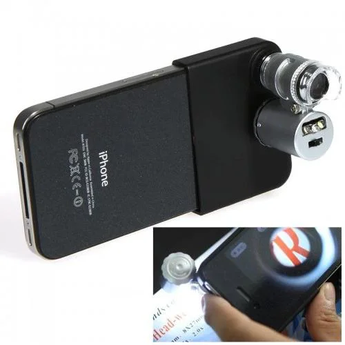Cep Telefonu Mikroskopu 60x iPhone 4 ile Uyumlu — LED Işıklı Portatif Mini Mikroskop Fiyatı, Yorumları ve Özellikleri