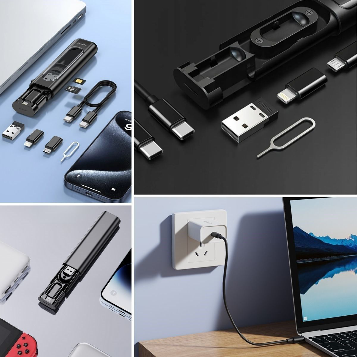 Cep Tipi 60W Bas Aç Type-C,İphone Şarj,Micro USB Hızlı Şarj Data