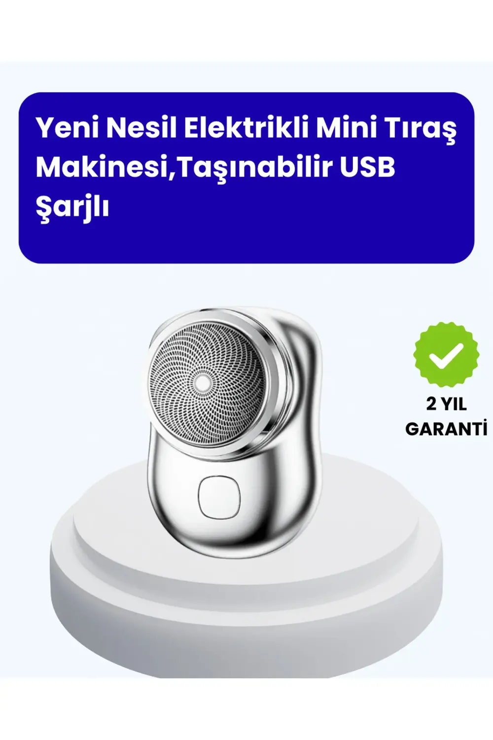 Cep Tipi Elektrikli Tıraş Makinesi – Güçlü, Sessiz, Su Geçirmez v