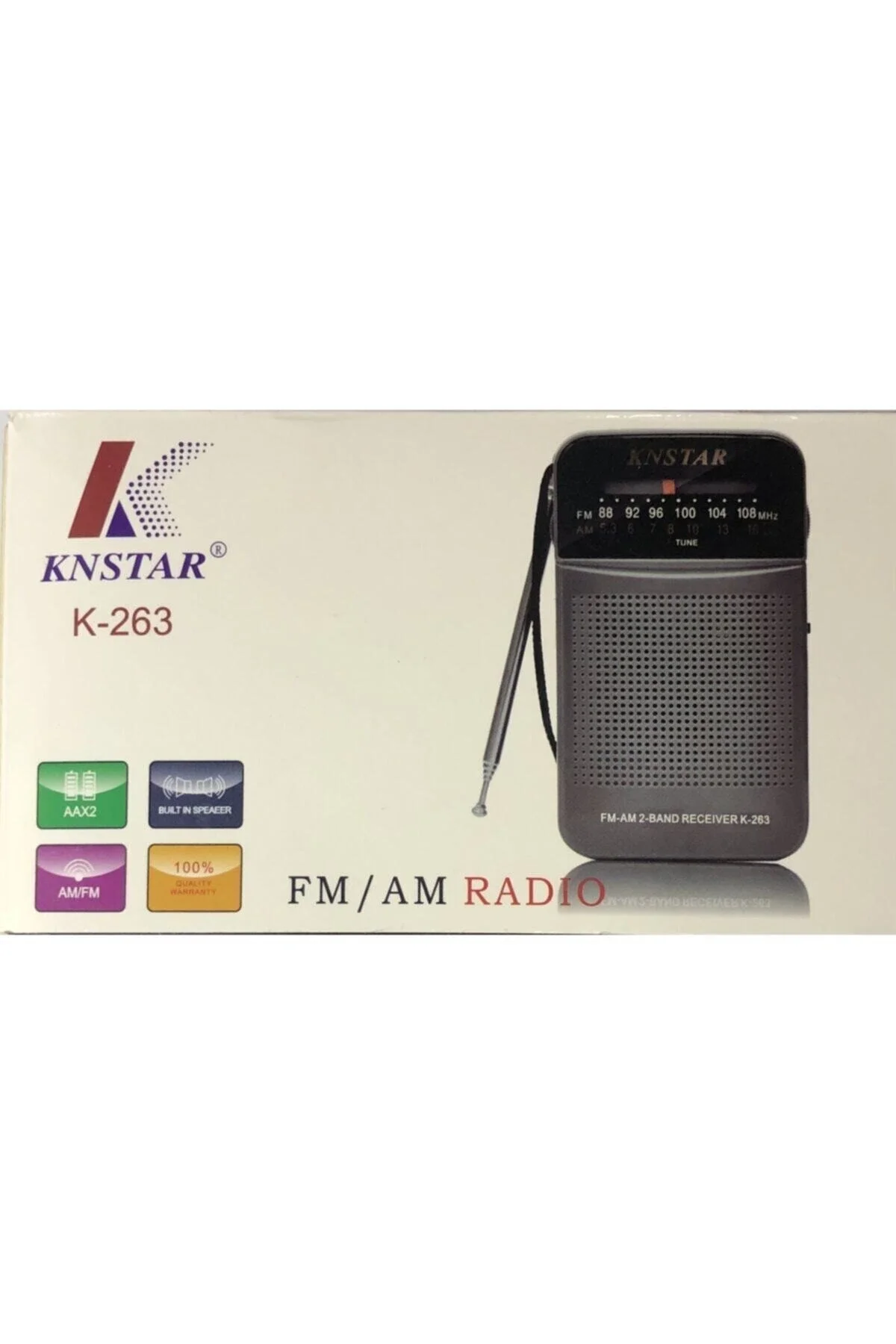 Cep tipi taşınabilir FM radyo, pilli, çok renkli, 2 yıl garantili - Elektronik - Müzik Sistemleri