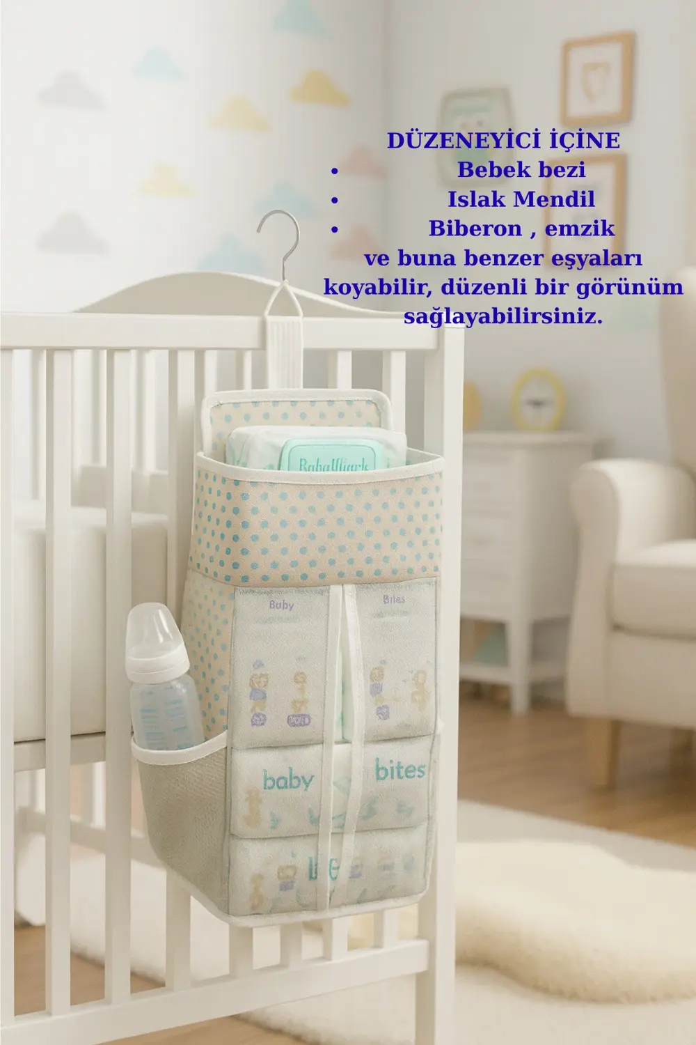 Cepli Beşik Yanı Düzenleyici - Bebek Park Yatak ve Beşik Yanı Çok