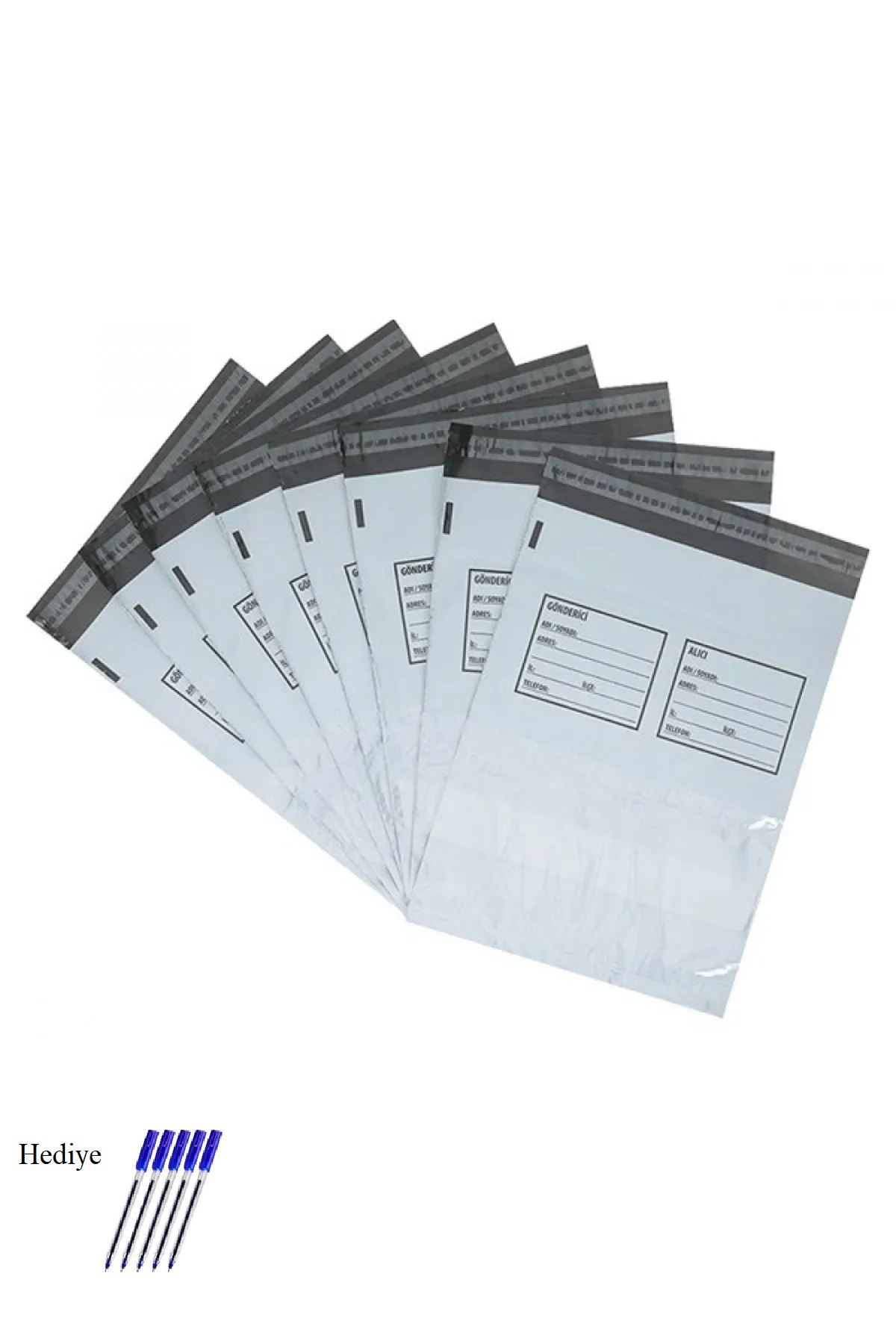 Just Cheap Store Cepli Küçük Boy Kargo Poşeti 24X30+5 Cm - 300 Adet (40+40=80 Mikr