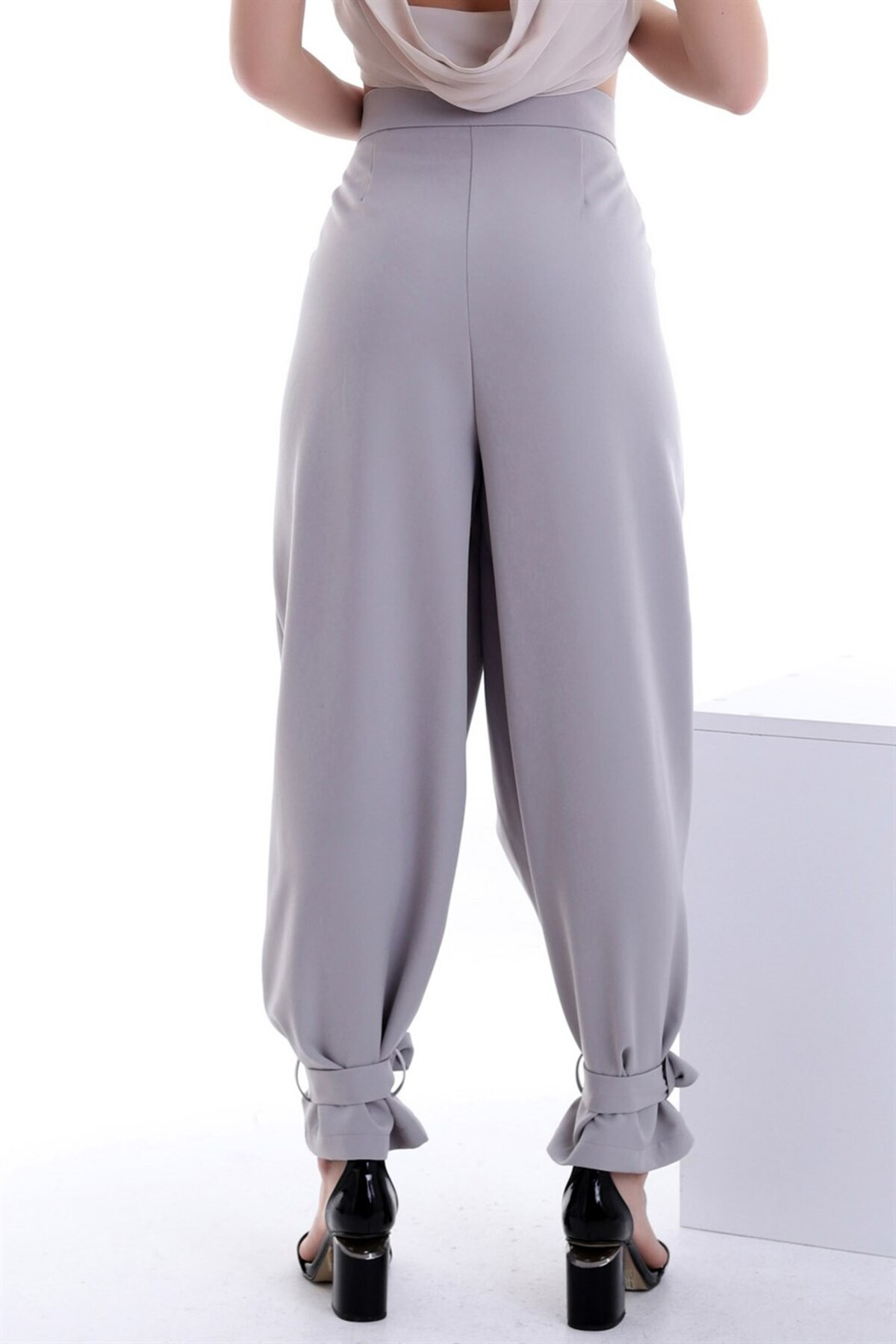 Dreamlike Cepli Pileli Paçası Bağlamalı Tarz Plazzo Pantolon