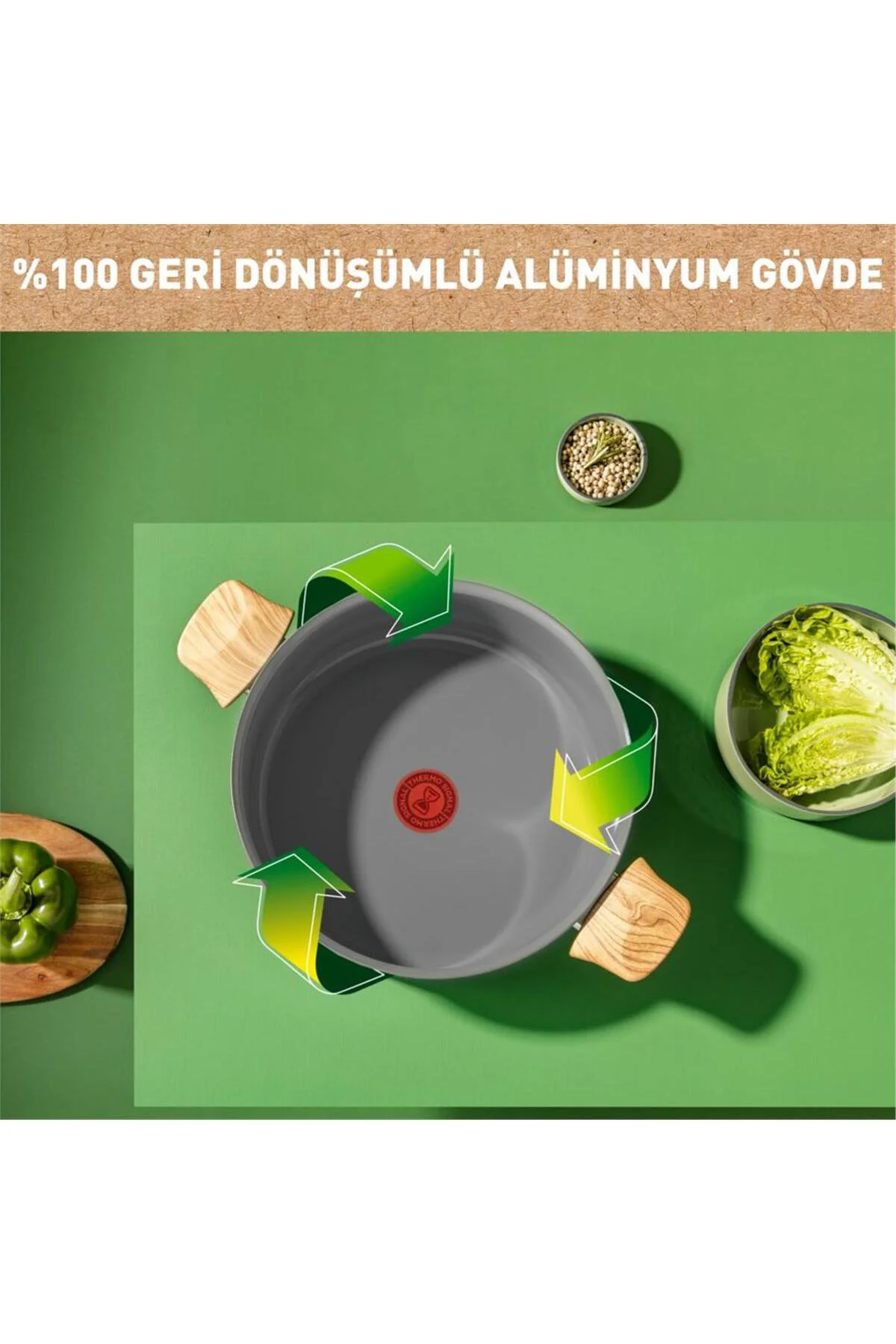 Ceramic Renew Kısa Tencere 24 cm